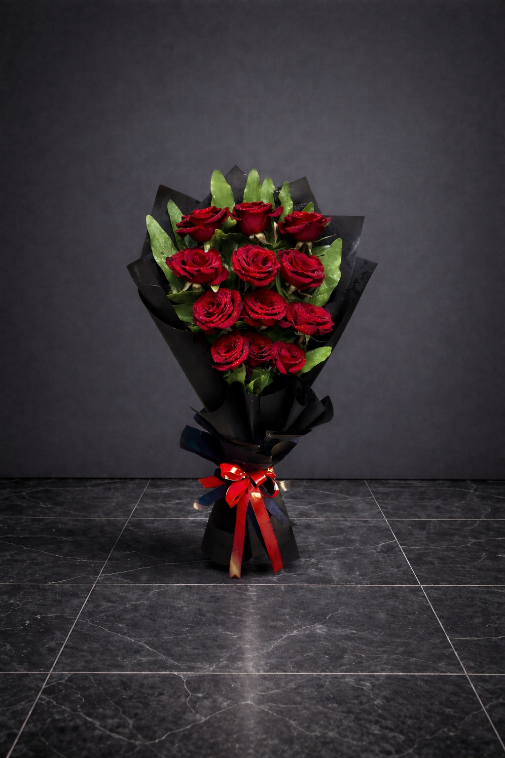 red with black