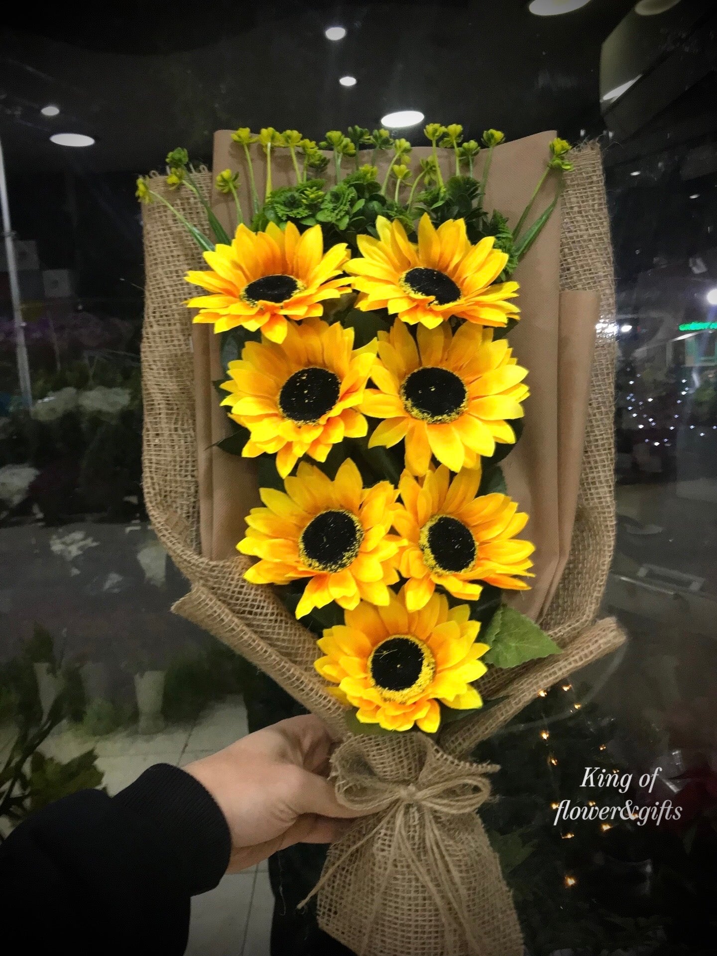 Artificial sunflowers