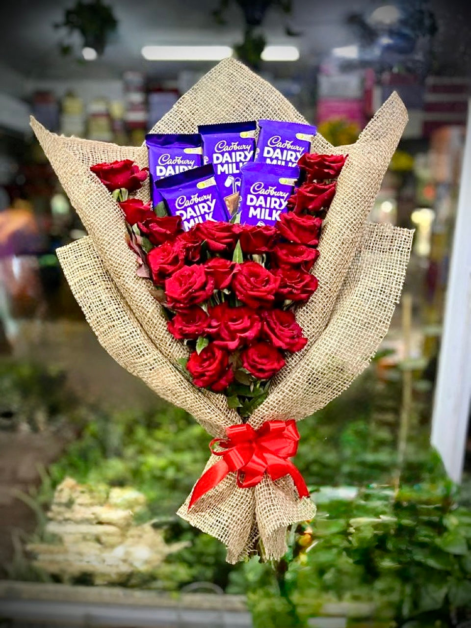 Rose with chocolate