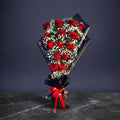 A stunning red bouquet
